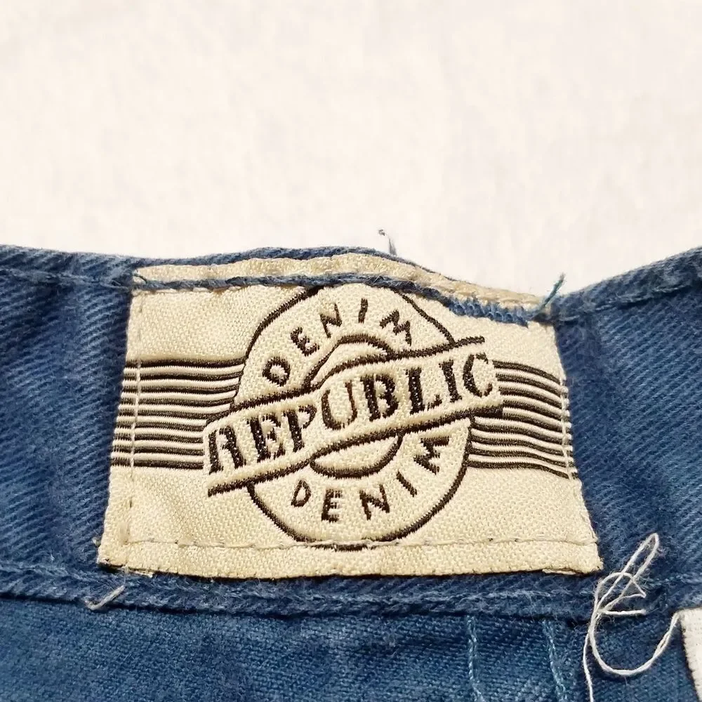 VINTAGE 80s Denim Republic Blue Daisy Duke Shorts